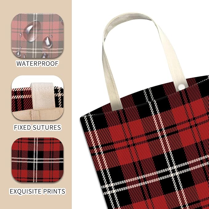 ABUIFDK Car Trash Can, Hanging Car Organizer and Storage Bag, Trash Bin for Vehicle, Travelling, Camping Black and Red Checkerboard