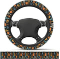 Elastic Car Steering Wheel Cover, Universal 15 inch Non-Slip Breathable Neoprene Steering Wheel Protector, Car Accessories for Women Men Fit Auto, Suvs, Truck Colorful Guitar Vibe
