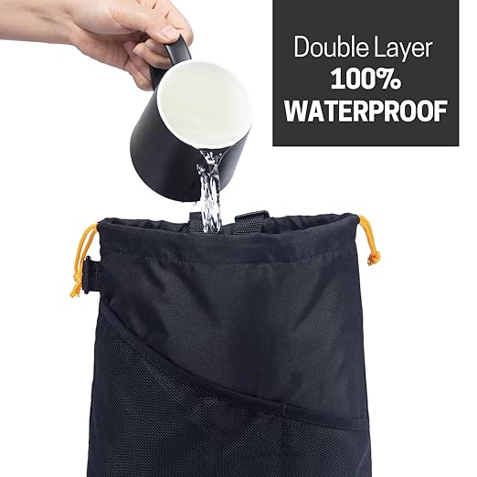 GNEGNI 2PCS Car Garbage Can, Hanging Car Trash Bag with Waterproof Leakproof Lining
