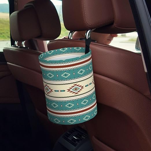 BEIANSHUO Native Indian Western Tribal Car Trash Can Collapsible Garbage Can,Hanging Trash Bag Water Proof with Suitable for Storage for Car Interiors,Home