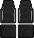 Rubbermaid Car Mat Full Set All-Weather Heavy-Duty 4 Pieces– Trim-to-Fit Universal Car Mats Full Set – Waterproof Rubber Floor Liners for Most Trucks, SUVs, Vans, and Sedans-Gray