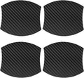 kingsea 4PCS Car Door Handle Scratch Protector, Removable Magnetic TPU 3D Carbon Fiber Texture Car Door Handle Paint Scratch Protector Sticker Universal (Style 1)