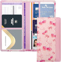 FinestHouse Car Registration and Insurance Holder with Magnetic Closure, Universal Document Organizer for License, Insurance Cards & Glove Box Storage (Cherry-Pink)