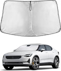 EcoNour Windshield Sunshade for Polestar 2 2020–2025 | Custom Fit Front Window Sun Shade | Blocks Harmful UV Rays & Reduces Heat | Foldable Sun Visor with Storage Pouch