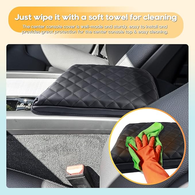 LFOTPP 2025 XC60 Armrest Cover for XC60 (2018-2025) Center Console Cover for 2018-2022 2023 2024 2025 XC60 Arm Rest Cover Interior XC60 Accessories 2025 XC60 Console Leather Anti-Scratch Waterproof