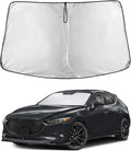 Econour Windshield Sun Shade for Mazda 3 2019-2026 Mazda3 Accessories Hatchback/Sedan Custom Fit Sunshade Foldable Sun Visor Protector Blocks UV Rays Keep Your Car Cooler