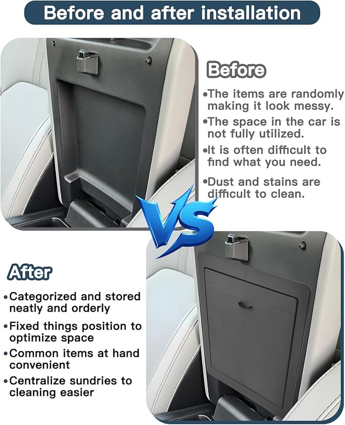 Ruiya Console Organizer Compatible with (2024~2026) Honda Passport & (2023~2026) Honda Pilot Accessories Hidden Armrest Organizer for 2026 Honda Passport Trailsport Accessories