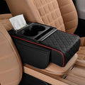 Car Armrest Cushion for Benz SLK 1998-2006,5-in-1 Center Console Cover Gel Center Console Pad with Memory Foam, Non-Slip Comfort Elbow Rest for Long Drive,34 * 17.5 * 7Black red