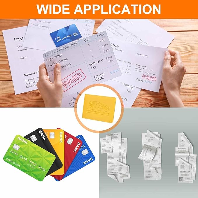 HARFINGTON Car Registration and Insurance Holder PU Leather Vehicle Glove Box Organizer Storage Accessories Car ID Holder with 10 Pockets for License ID Card Bank Card Documents, Yellow