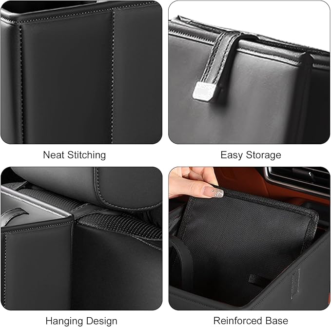 Car Backseat Organizer, Large Capacity Foldable Waterproof and Leak-Proof Garbage Bin Storage Bag, Travel Accessories for Car Interior Organization