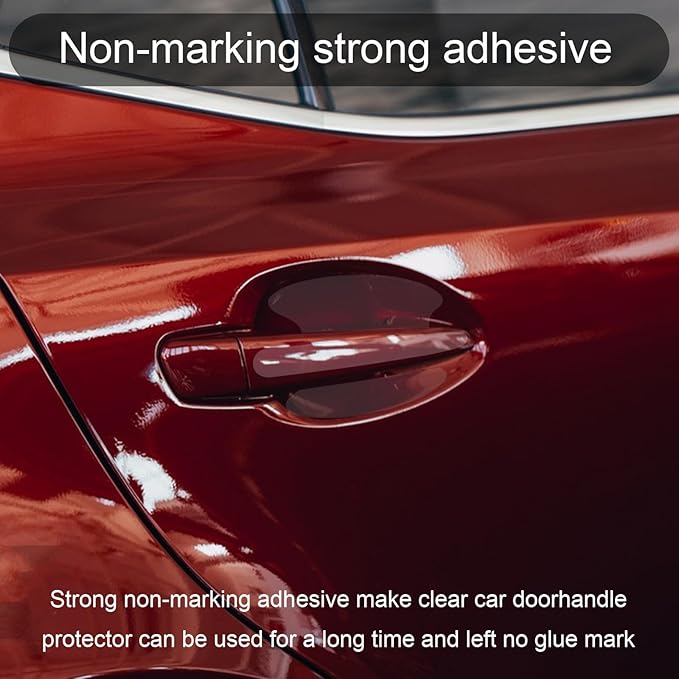 16 Pcs Car Door Handle Scratch Protector, Transparent Waterproof Anti-Scratches Car Door Cup Protector Universal TPU Car Door Sticker Protective Films for Most Car Handles