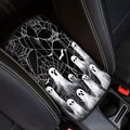 Cute Ghost Web Universal Center Console Armrest Soft Pad Protector Cover Armrest Box Protector Non Slip for Pet Dogs Car Interior Decor