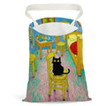 Pykfrhh Black Cat Car Trash Bag, Car Trash Bag Hanging, Funny Waterproof Cars Back Seat Hanging Organizer and Storage Trash Bags for Vehicle Travelling Camping