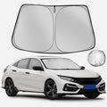 Fonowka Windshield Sun Shade for 2016-2021 Civic Foldable Sun Sunshade for Car Front Window Blocks UV Rays and Heat Automotive Interior Protector Custom Fit Accessories