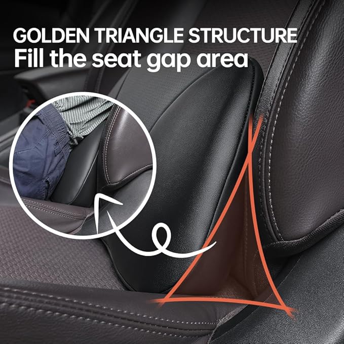 Aerovia 1p Memory Foam Lumbar Support Pillow for car Lower Back Pain Relief - Back Cushion for Driving, Chair Support for Car-Office Chair（Black）