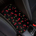 Cherry Print Soft Center Console Cover Car Armrest Seat Box Cover Accessories Interior Protection for Most Vehicle,SUV,Truck,Car
