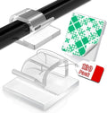 120PCS Heavy-Duty Adhesive Cable Clips, Clear Traceless Cord Organizer & Wire Holders for Wall, Desk, Car, LED Strips and Outdoor Lights (Small)