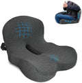 XZdream Memory Foam Seat Cushion,Office Chair Cushion with Lumbar Support for Back Pressure Relief, Car Seat Cushion with Adjustable Strap,Sciatica Pad Cushions for Car,Truck, Desk,Gaming Chair
