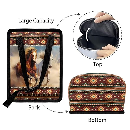 DISNIMO FWestern Horse Car Trash Can Bin Cute Car Garbage Can Leakproof Car Accessories Trash Bin Car Dustbin Organizer Container for Car Office Home