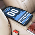 Custom Tennessee Car Armrest Covers Personalized Football Style with Name Number Customized Auto Center Console Pad Car Handrail Box Cushion for Most Vehicle Decor Accessories, Fans Gift