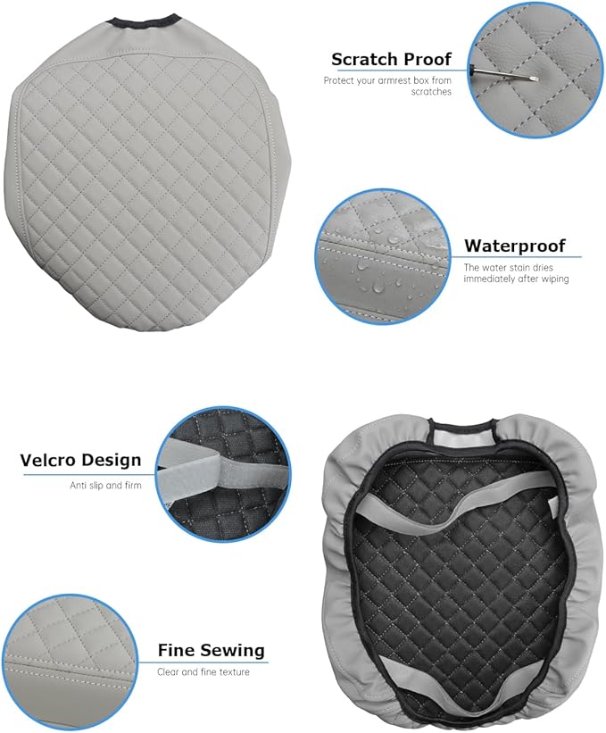 INTGET Center Console Cover for 2013-2018 Dodge Ram 1500 2500 3500 & 2013-2026 Ram 1500 Classic/2500/3500 Accessories Interior Middle Armrest Arm Rest Cushion Protector(Fit for Jump Seat Console)