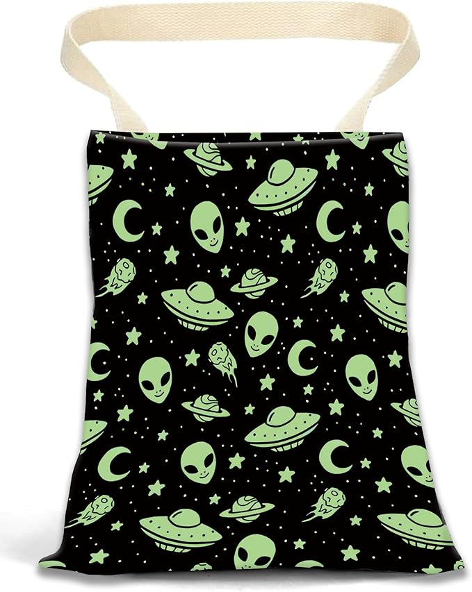 ANKVRP Car Garbage Can, Hanging Car Trash Can Bag for Vehicle, Cute Car Back Seat Organizer, Cute Green Alien