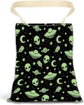 ANKVRP Car Garbage Can, Hanging Car Trash Can Bag for Vehicle, Cute Car Back Seat Organizer, Cute Green Alien