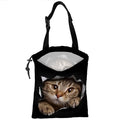 UUCBTAH Car Trash Bag Cat in Black Hole Car Trash Bin Leakproof Waterproof Car Trash Can for Back Seat, Foldable Car Garbage Bag with Adjustable Straps and Drawstring for Car Accessories