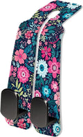 AXRQLSU PU Leather Car Seat Hook, Storage Headrest Hanger, Cute Car Backseat Organizer, Car Hooks For Purses and Bags Pink Blue Flowers