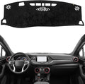 KEYOOG Dashboard Cover Dash Mat Fit for Chevy Blazer 2024-2019 Car Dash Board Mat Anti-Glare Carpet,Non-Slip Pad Sunshield Protector (Flannel)