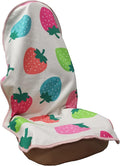 LoyaGour Car Seat Cover Protector Front Seats,for Gym Workout,Running,Swimming,Beach and Hiking,Waterproof Sweat Towel Bucket Seat Covers for Cars SUV Trucks (Strawberry, 1Pcs)