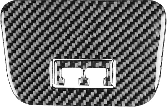 NVCNX Real Premium Carbon Fiber for Chrysler 300 Accessories 2015-2023 2016 2017 2018 2019 2020 2021 2022 S/C/Limited/Touring Car Rear USB Charging Port Panel Cover Interior Trim 2PCs, for 0 Button