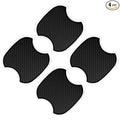TANGSEN 4Pcs Universal 3D Carbon Fiber Texture Automotive Door Cup Handle Recess Paint Protector Cover Scratch Non-Marking Silicone Personalize Pad Sticker (Black, M)