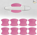 8PCS Car Door Handle Cup Scratch Protector, Car Door Handle Sticker, Scratch Auto Door Protective Film, Car Accessories Car Door Handle Protective Films Universal for Cars (Pink, 8PCS)