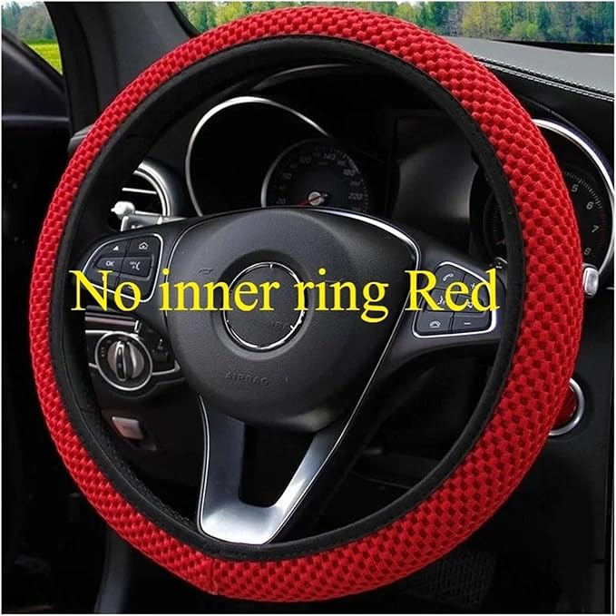 Cute Winter Plush Steering Wheel Cover - Non-Slip Warm Handlebars Decoration for Cars(Acyclic Red JIU)