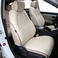 HKZ Fit CRV Car Seat Covers Full Set for Honda CR-V 2012 2013 2014 CRV LX;EX;EX-L Model - Leather (Beige)