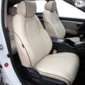 HKZ Fit CRV Car Seat Covers Full Set for Honda CR-V 2017 2018 2019 2020 2021 2022 CRV Touring;CR-V EX;CR-V Sport;CR-V SE & CR-V EX-L - Leather (Beige)