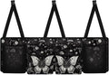 Dreaweet Goth Butterfly Car Trunk Organizer Hanging Back Seat Storage Bag with 4 Pockets,Waterproof Adjustable Large Capacity Collapsible Trunk Organizer for SUV Trucks Sedan