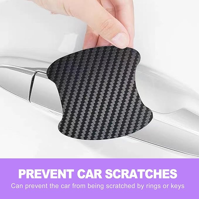 4PCS Car Door Handle Scratch Protector & Door Handle Cup Protector, Universal Anti-Scratch Guard Film Stickers for Most Vehicles, Cars, Trucks, SUV