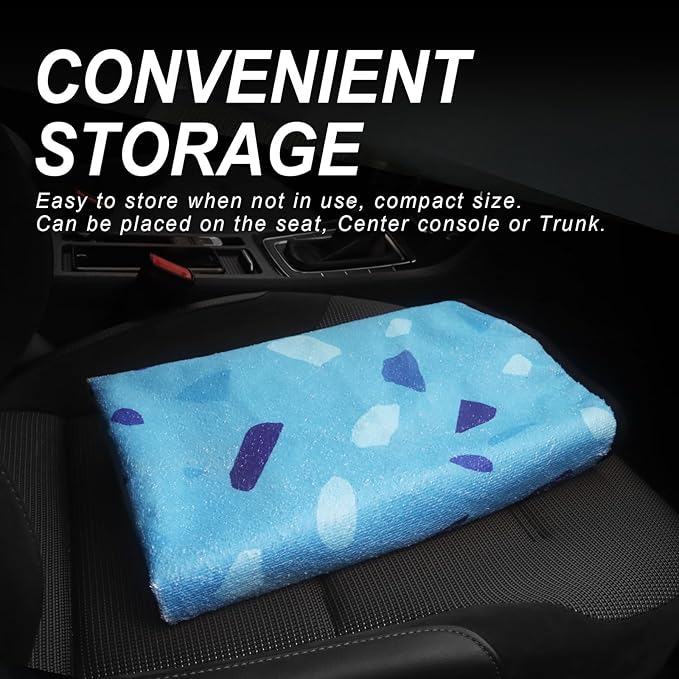 Sweat Towel Car Seat Cover Protector Front Seats for Gym Workout,Running,Swimming,Beach and Hiking,Waterproof Universal Seat Cover for Car,Trucks,Van&SUV(Blue Geometric Flake,1pcs Front Seat)