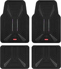 Rubbermaid Car Mat Full Set, Universal Trim-to-Fit Heavy-Duty Car Floor Mats – 4-Piece Set for All Weather Protection – Durable Rubber Mat for Cars, Trucks, SUVs & Vans-Black