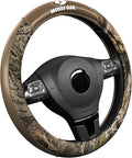Mossy Oak Camo Steering Wheel Cover, Durable Grip Car Steering Cover, Universal Fit 14.5"–15.5" - Made with Premium Beige PVC Leather and Cotton Fabric, Anti-Slip - Official Licensed Product