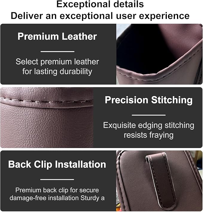 VOJKOREL Universal Door Water Cup Holder, car Multi-Function Storage Rack, car seat Back Beverage Holder, Suitable for Water Cups, Mobile Phones, Drinks, Coffee, etc.(Brown)