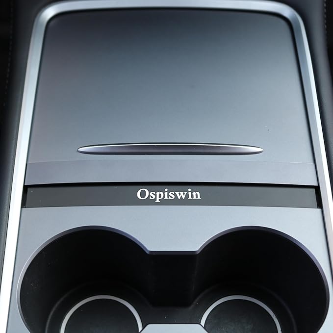 Ospiswin Car USB Hubs Chargers adapted for Model 3 Model Y Center Console with 4 Ports Fast Charging Retractable Cables Phone Charger Docking Station Accessories