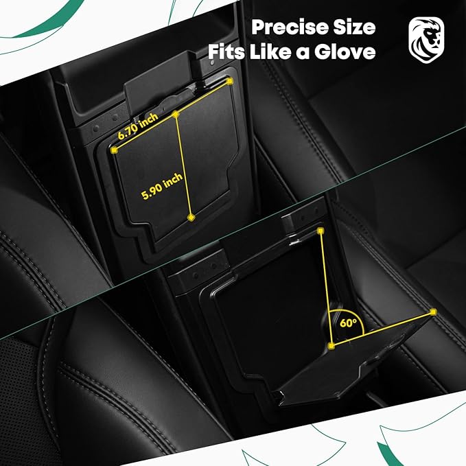 YHTAUTO Armrest Hidden Storage Box for Tesla Model Y Juniper 2025 2026(Premium & Performance),Tesla Model 3 Highland 2024 2025 2026, Center Console Organizer Tray Compartment Storage Car Accessories