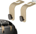 Car Headrest Hook, 2 Pack Car Seat Hooks, PU Leather & Stainless Steel Car Seat Organizer for Purses & Bags, Supports Up to 44 lbs Black