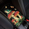 Car Center Console Armrest Cover Pad with Frog Mushroom, Easy to Install Automobile Armrest Covers for Trucks Van SUV