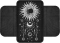 Dreaweet Center Console Cover Cute Sun and Moon Car Accessories for Women,Soft Car Armrest Cushion with Pockets Comfortable Car Arm Rest Cover Pad Washable Console Covers for Truck SUV