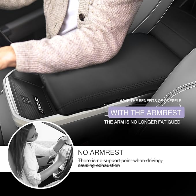 LUWU 2025 2026 Terrain Center Console Cover Compatible with 2025 2026 GMC Terrain Accessories 2025 Terrain GMC Armrest Cover Center Console Pad Armrest Console Cover (Thin Black)