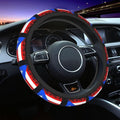 Puerto Rico Flag Steering Wheel Cover for Women Men Girls Car Accessories Decor Anti-Slip Neoprene Auto Steering Wheel Covers Protector Universal 15 Inch